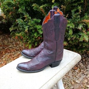 LUCCHESE 2000 Womens Blackcherry Boot Size 9.5